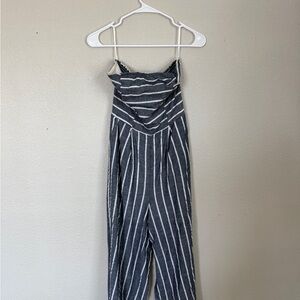Striped Gray Jumpsuit